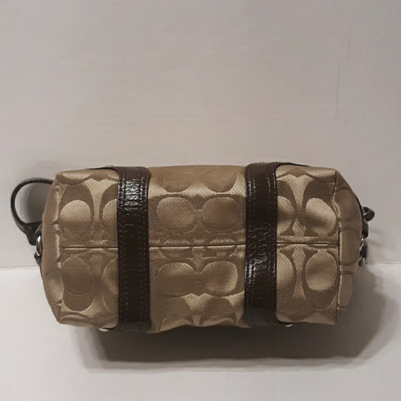 Coach Carly Signature Sateen Top handle demi Bag - Picture 4 of 8